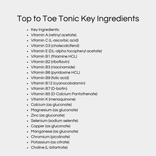 Skin Cocktail - Top to Toe Tonic