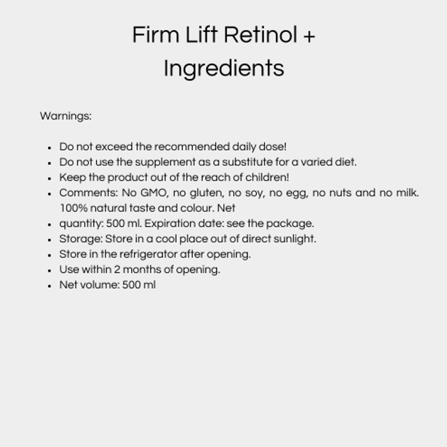 New Formula Neutraceutical - Firm Lift Marine Collagen 12,500 + Added Retinol